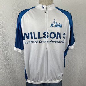 Canari Men's Cycling Jersey Short Sleeve Shirt White Wilson Ride for Roswell XXL